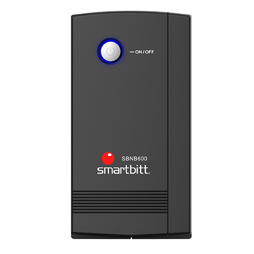 No Break Smartbitt SBNB600 600VA, 300W, 4 Contactos, 110V, 1 Bateria 12VDC 4.5Ah, Negro