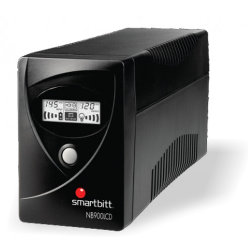 No Break Smartbitt SBNB900LCD, Pantalla LCD, 900VA/480W, 6 Contactos, Negro
