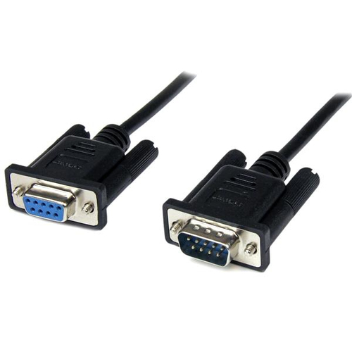 Extension Serial, DB9 RS232, Null Modem, Macho Hembra Startech, 1 Metro
