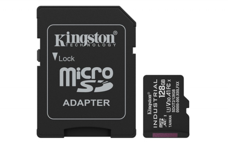 Memoria Microsdxc Kingston Industrial 128 GB, Velocidad 100 MB/s, Clase 10