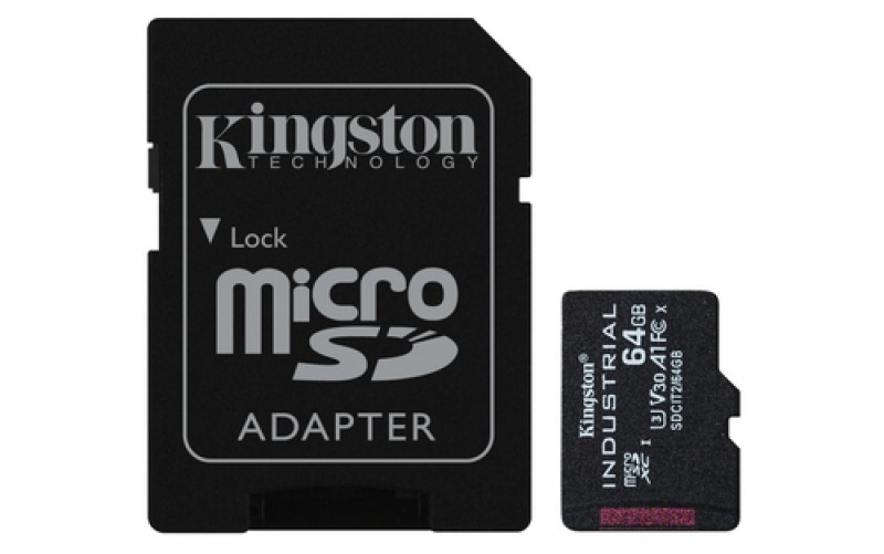 Memoria Microsdxc Kingston Industrial 64 GB, Velocidad 100 MB/s, Clase 10