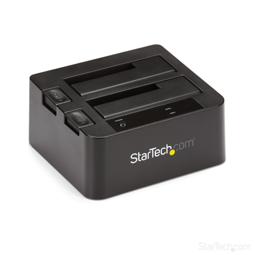 Estación Docking Startech (SDOCK2U313), Base de Conexión USB 3.1 (10Gbps) con Uas de 2 Bahías para Disco Duro o SSD SATA de 2,5 o 3,5 Pulgadas,