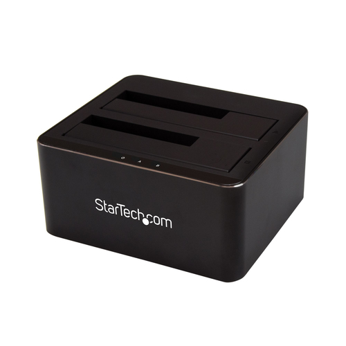 Docking Station Startech.com Docking Station USB 3.0 de 2 Bahías SATA de 2.5 o 3.5 Pulgadas para SSD o Disco Duro Base de Conexión para Unidades de Disco, Unidad de Disco Duro, SSD, SATA, Serial At...