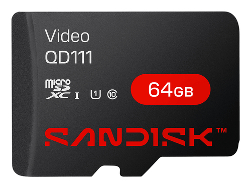 Memoria Micro SD Sandisk Video, 64GB, UHS-I, Clase 10, Videovigilancia 24/7