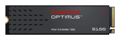 SSD Sandisk Optimus 5100 NVMe, 500GB, M.2, PCI Express 4.0, 5600 MB/s Escritura, 6600 MB/s Lectura