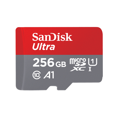 Memoria microSD Sandisk Ultra, 256GB, 100 MB/s, Clase 10