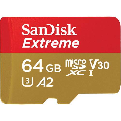 Memoria Micro SD Sandisk Extreme 64GB, Velocidad 170 MB/s, Clase 10