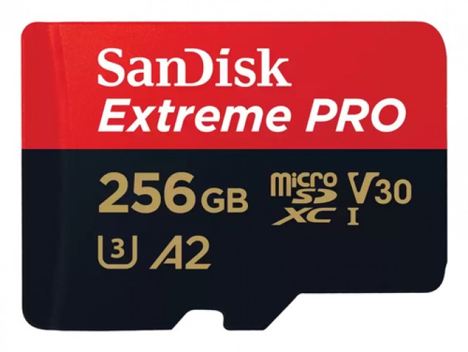 Memoria microSD Sandisk Extreme Pro 256GB, Velocidad 200 MB/s, Clase 10