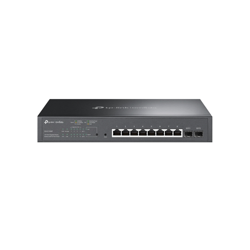 Switch TP-Link Omada TL-SG2210MP Gestionado, L2/l2+, RJ-45 8, Gigabit Ethernet (10/100/1000), (PoE +) 8, 1U, Negro