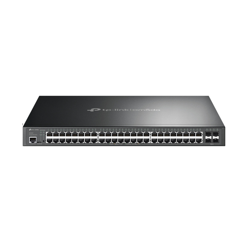 Switch TP-Link Omada SG3452P Gestionado, L2/L3, RJ-45 48, Gigabit Ethernet (10/100/1000), (PoE +) 48, 1U, Negro