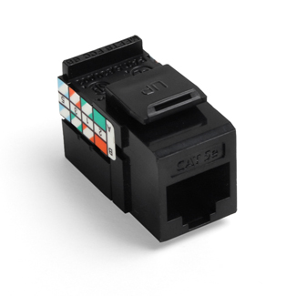Conector Leviton 5G108-RE5 Tipo De Construcción Plano, Conector 1 RJ-45, Conector 2 RJ-45, Categoría Cat5e, Blindaje de Cable U/UTP (UTP), Material Plástico, Color Negro