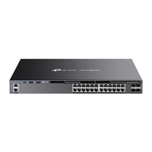 Switch TP-Link Omada SG6428XHP Gestionado, L3, RJ-45 24, Gigabit Ethernet (10/100/1000), (PoE +) 24, 1U, Negro
