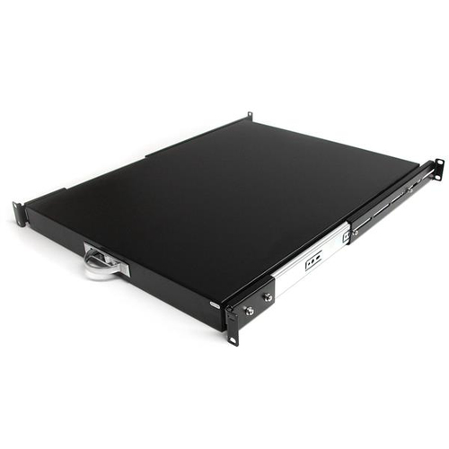 Charola Startech.com Tipo Estantería Ajustable, Color Negro, Material Acero, Peso Max. 25 kg, con Kit de Montaje, con Tornillos Incluidos, Capacidad del Rack 1U