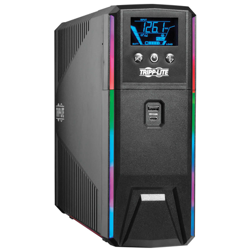 No Break Tripp Lite 1.2 kVA / 720 W, Energía 316 J, Entrada 120 V, 50/60 Hz, 10 Salidas AC, Respaldo 9 min, Tower, con Indicadores LED, Color Negro