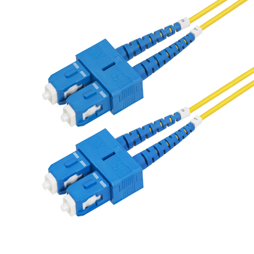 Cable Startech.com 1 m, Fibra OS2, Sc, Sc, 100 Gbit/s, Amarillo