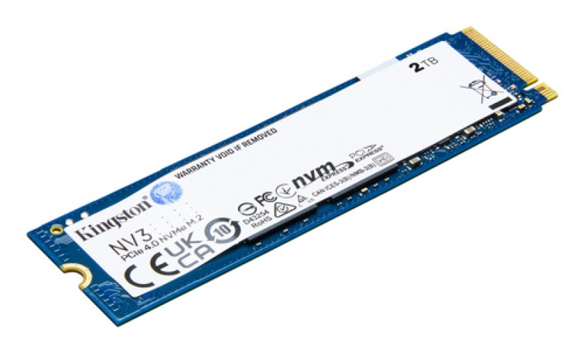 SSD Kingston NV3 2TB, M.2, PCI Express 4.0, Lectura 6000 MB/s, Escritura 5000 MB/s