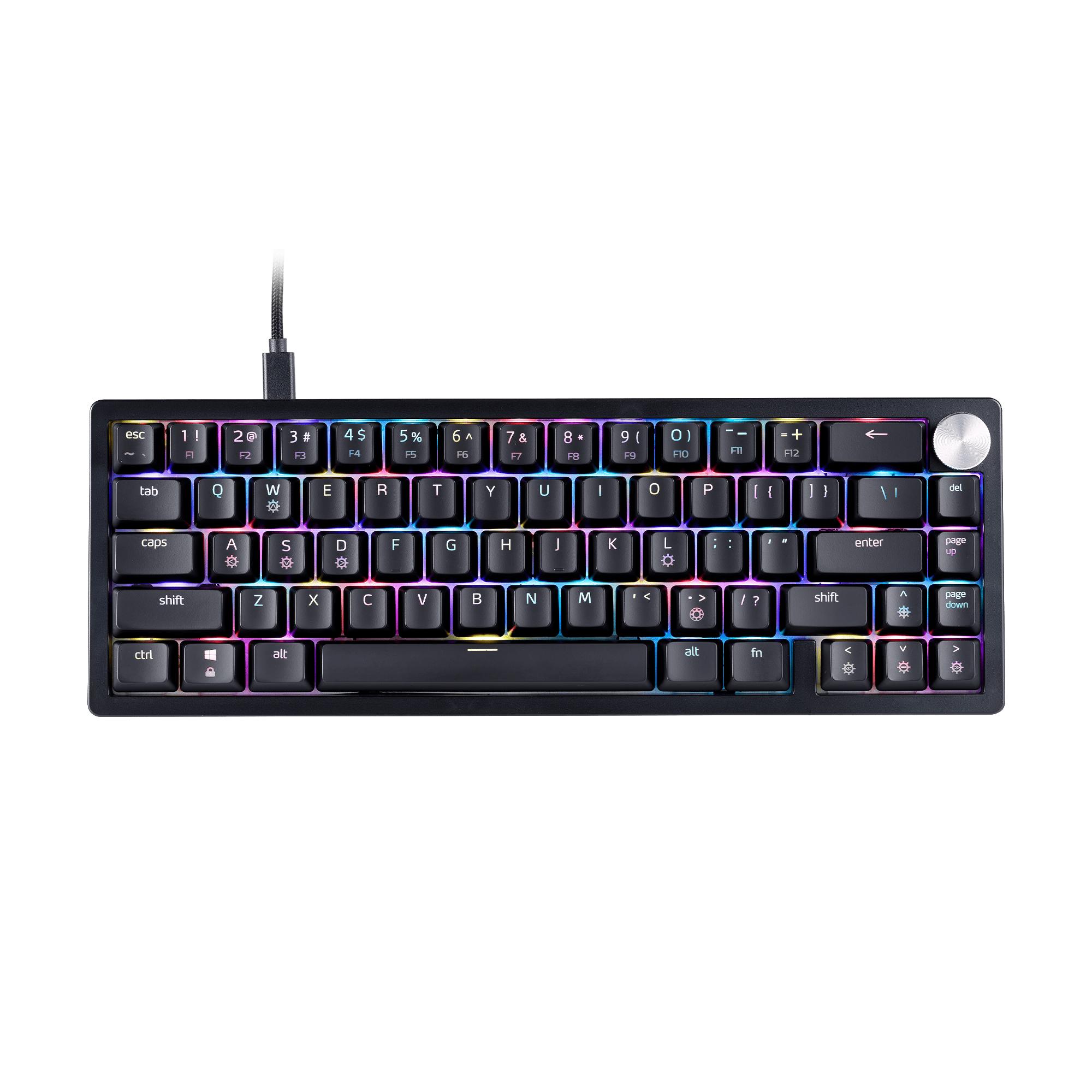 Teclado Gamer XPG Sorcerer Mini LED RGB 65%, Mecanico, Mlx Red, Alambrico, USB, Negro, Espanol