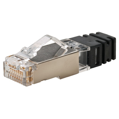 Conector Panduit SPS6X88-C RJ-45, Color Negro, Metálico, Transparente, Categoría Cat6A, Material Policarbonato
