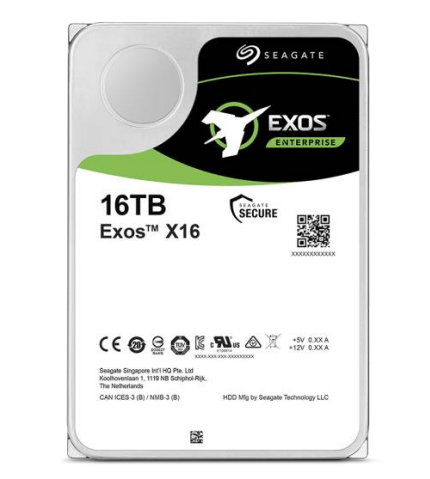 Disco Duro Seagate Exos X16 3.5", 16 TB, Serial Ata III, 7200 rpm, Cache 256 MB