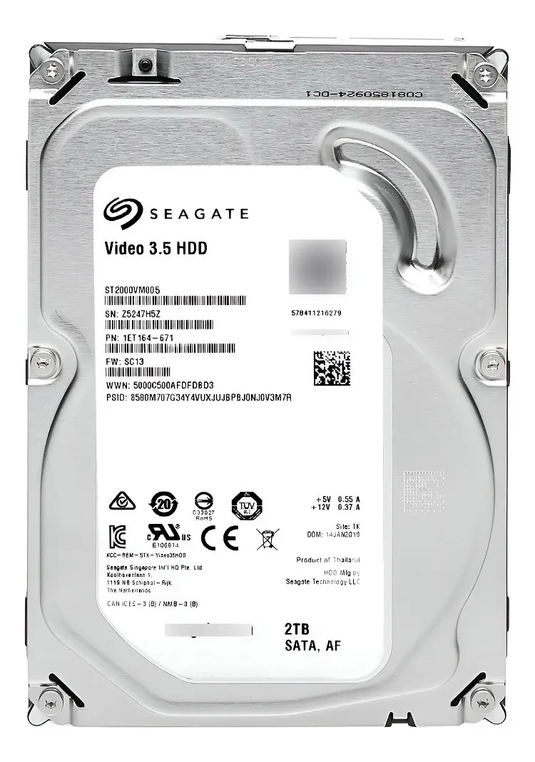 Disco Duro Seagate 2TB, SATA III, 3.5", New Pull