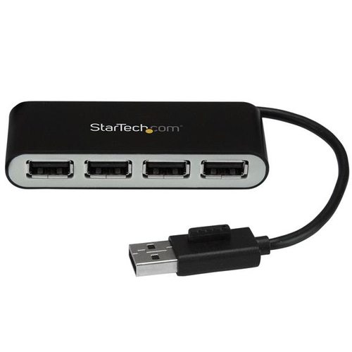 Hub de USB 2.0 Startech (ST4200MINI2) 4 Puertos con Cable Integrado Color Negro
