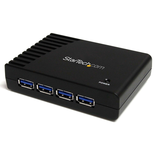 Hub Startech USB (ST4300USB3) , 4 Puertos USB3.0, Negro