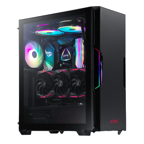 Gabinete XPG Starker, Media-torre, Panel Lateral, Panel Frontal Magnetico, Incluye 2 Ventiladores, Negro Open Box