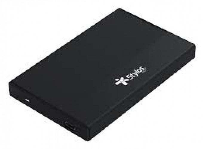 Enclosure Portable Stylos para SSD/hhd 2.5, Tipo C, Windows/mac, Negro