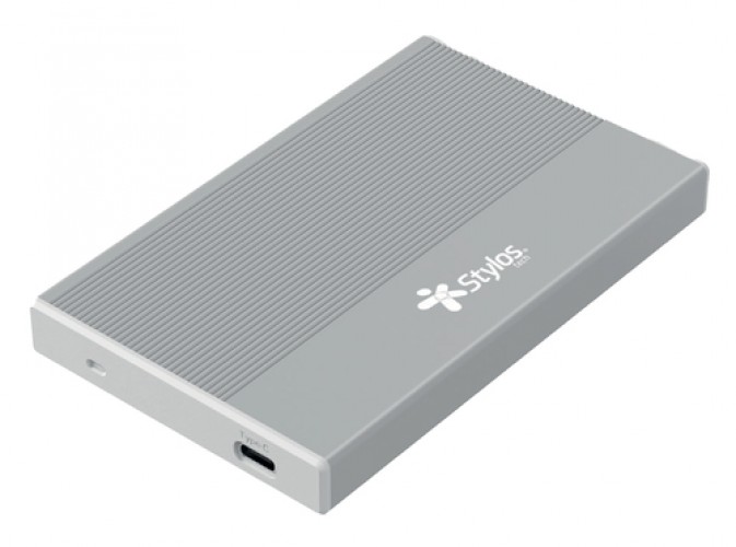 Enclosure Stylos STEN251S, 2.5" para SSD/HDD, SATA III, USB-C 3.1, Gris