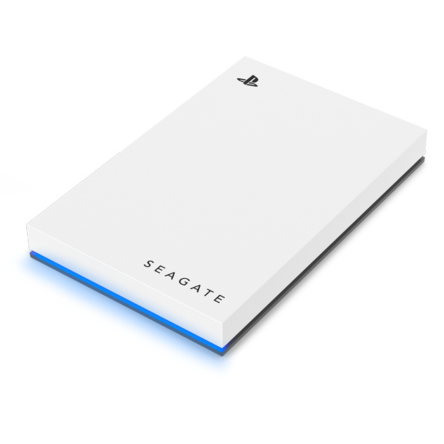 Disco Duro Externo Seagate Game Drive para PS5, 2TB, USB 3.0, LED Azul, Blanco