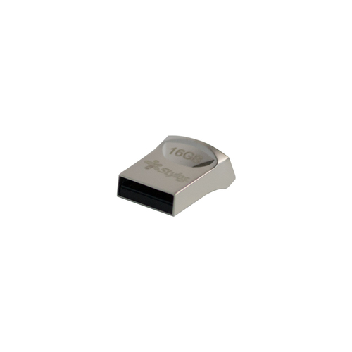 Memoria USB Stylos ST125 16GB Conexion Tipo A 2.0 Mini Metalica Plata