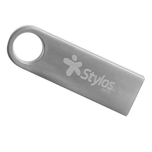 Memoria USB Stylos STMUS532B 32 GB USB Tipo A, 2.0, Color Acero Inoxidable