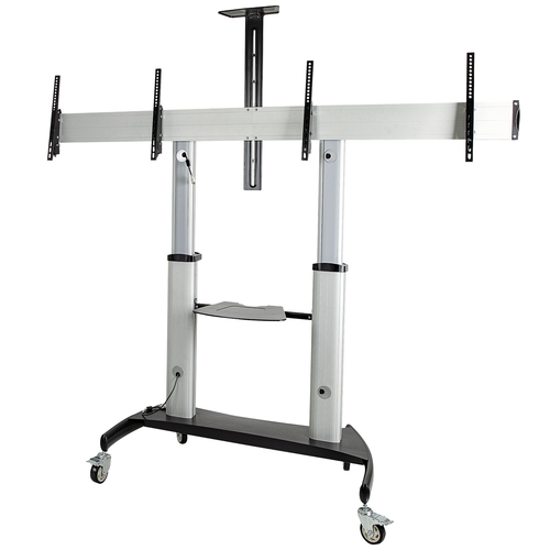 Soporte Startech.com Hasta 60", VESA Max. 600 x 400 mm, 100 kg, Negro, Plata