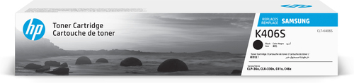 Tóner HP Samsung Cartucho de Tinta Original CLT-K406S, Negro Original, Negro