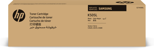 Tóner Samsung Cartucho de Tóner Original CLT-K505L de Alto Rendimento, Negro, Negro, 1 Pieza(s)