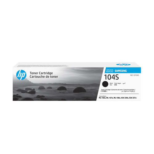 Tóner HP Samsung Cartucho de Tinta Original MLT-D104S, Negro Original, Negro