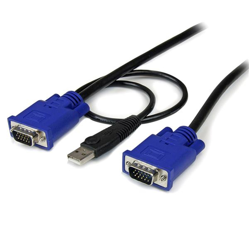 Cable Startech KVM (SVECONUS10), 3m, 2 en 1, Ultra Delgado, VGA, USB