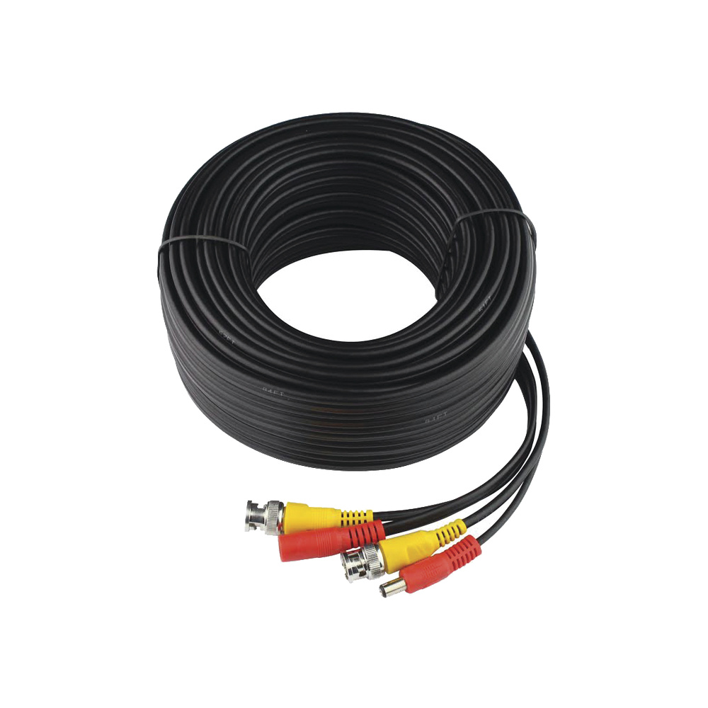 Cable Coaxial Siames Saxxon, Conector BNC de Video, 40m, para Camaras 4K, Negro