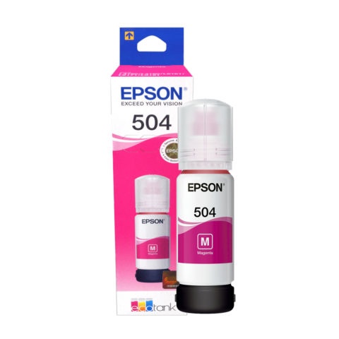 Botella de Tinta Epson 504 Magenta (T504320-AL) 70ml, para L4150, L4160, L6161, L6171 Original