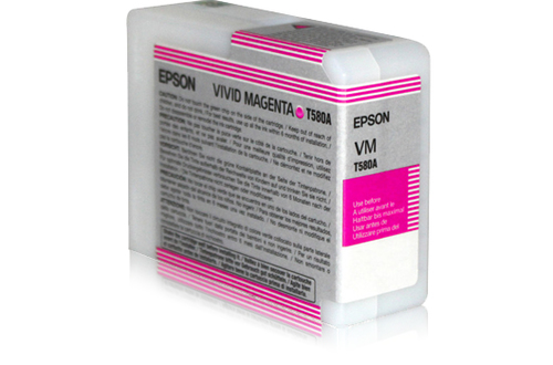 Cartucho de Tinta Epson T580A00 Original, Magenta Vivo, 80 ml, Compatibilidad Stylus Pro 3880