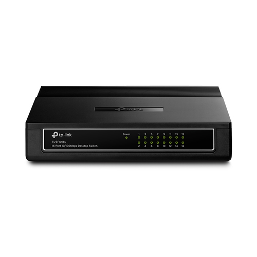 Switch TP-Link 16-port 10/100MBPS Desktop Switch, 16 Puertos, 10/100 Mbps, No Administrado, (TL-SF1016D)