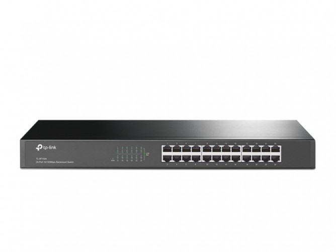 Switch TP-Link 24-port 10/100MBPS Fast Ethernet Switch, 24 Puertos, No Administrado, (TL-SF1024)