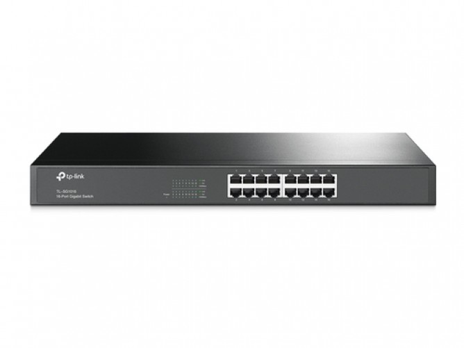 Switch de Red TP-Link 16 Puertos, Gigabit 10/100/1000MBPS, Metalica, Montaje en Rack o Escritorio