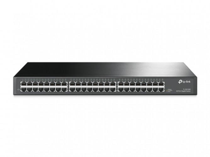 Switch TP-Link TL-SG1048 No Administrado, RJ-45 48, Gigabit Ethernet (10/100/1000), 1U, Negro
