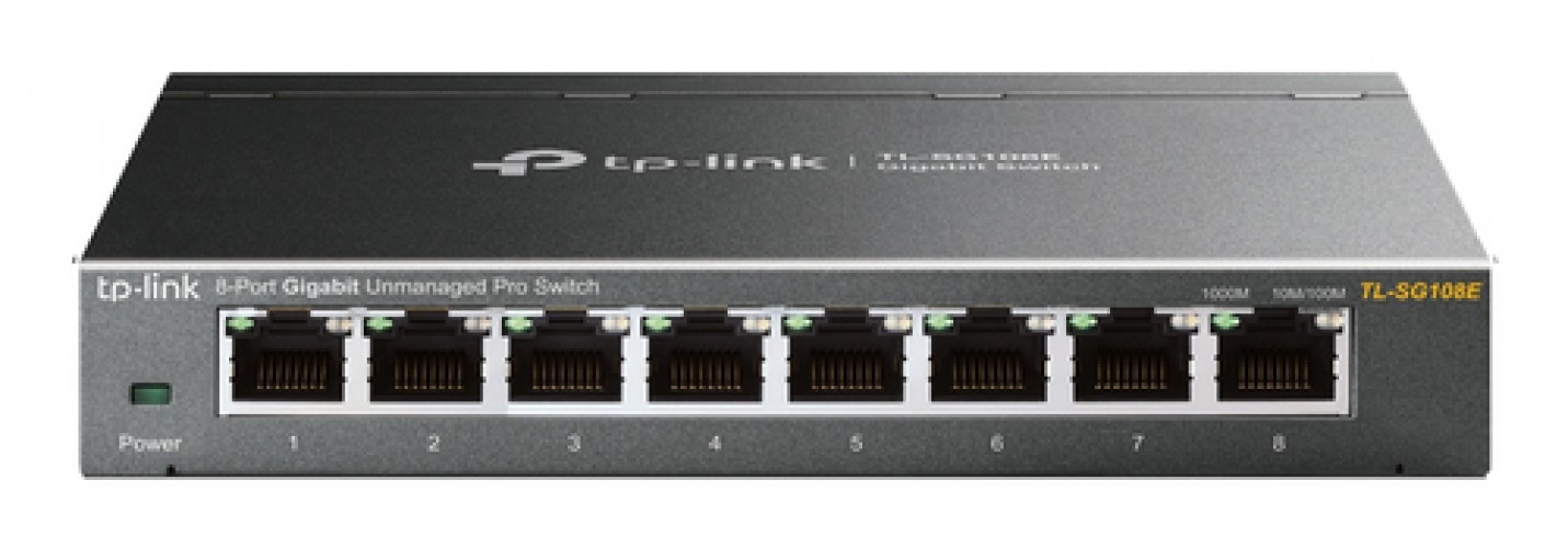 Switch TP-Link TL-SG108E, 8 Puertos, Gigabit Ethernet (10/100/1000)
