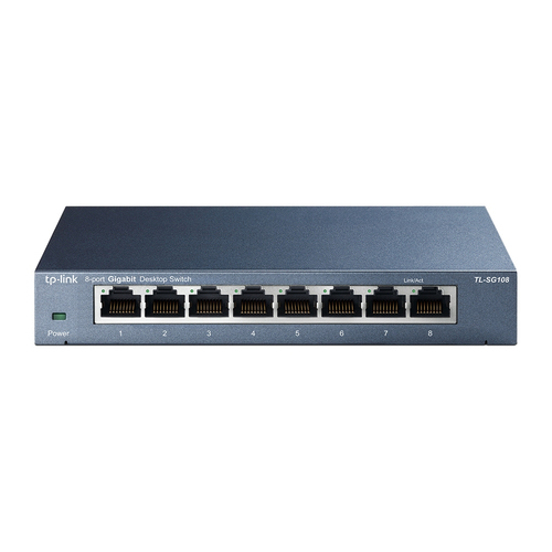 Switch TP-Link TL-SG108, 8 Puertos, 10/ 100/ 1000Mbps, No Administrado
