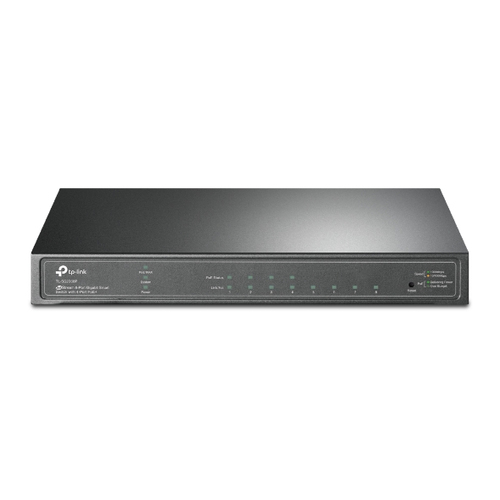 Switch TP-Link Jetstream TL-SG2008P Gestionado, L2/l2+, Cantidad de Puertos 8, (PoE +) 4, Gigabit Ethernet (10/100/1000), 16 Gbit/s, 802.1x Radius, Negro