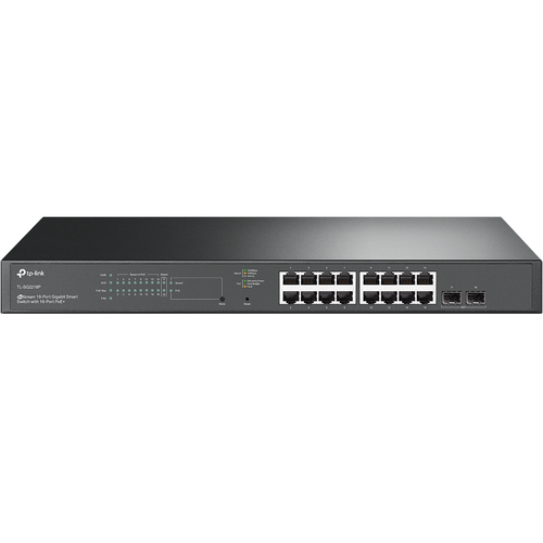 Switch TP-Link Jetstream TL-SG2218P Gestionado, L2/l2+, RJ-45 16, Gigabit Ethernet (10/100/1000), 1U, Negro