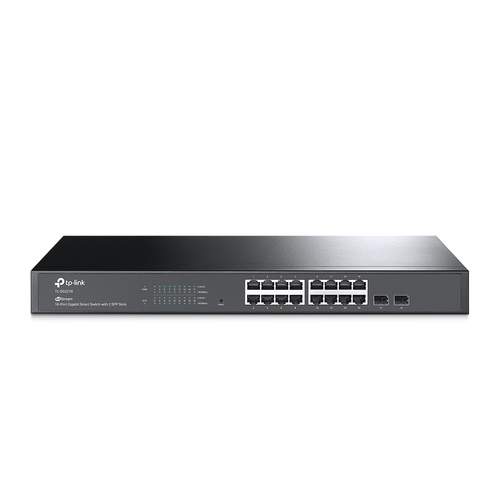 Switch TP-Link Jetstream TL-SG2218 Gestionado, L2/l2+, Cantidad de Puertos 16, Puertos 16, Gigabit Ethernet (10/100/1000), 36 Gbit/s, 1U, Negro