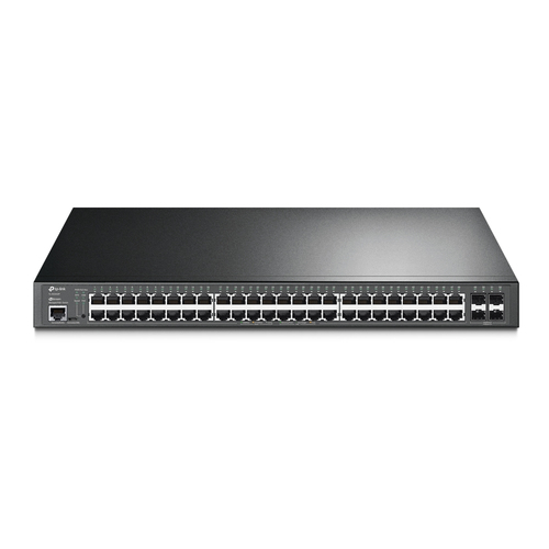 Switch TP-Link Jetstream TL-SG3452P Gestionado, L2/L3, Cantidad de Puertos 48, (PoE +) 48, Gigabit Ethernet (10/100/1000), 104 Gbit/s, 1U, Negro